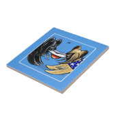 Carreau Briard Mad Hatters Off-Leash Art™ (Côté)