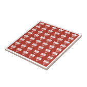 Carreau Brick Red Arts and Crafts Dragonflies (Côté)