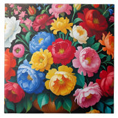 Carreau Bright and colorful roses (Devant)