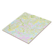 Carreau Bright Coloré Pastel Trippy Retro Boho Marble (Côté)