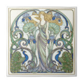 Carreau Bright Nouveau Muse & Peacocks Pat#2 ID1193 (Devant)