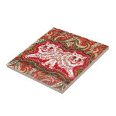 Carreau Bright Psychedelic Red Cats (par Louis Wain) (Côté)
