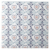 Carreau Bright Valentines Coeurs Motif (Devant)