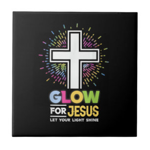 Carreau Brillez pour Jésus Christique Croix Tee Jésus-Chri