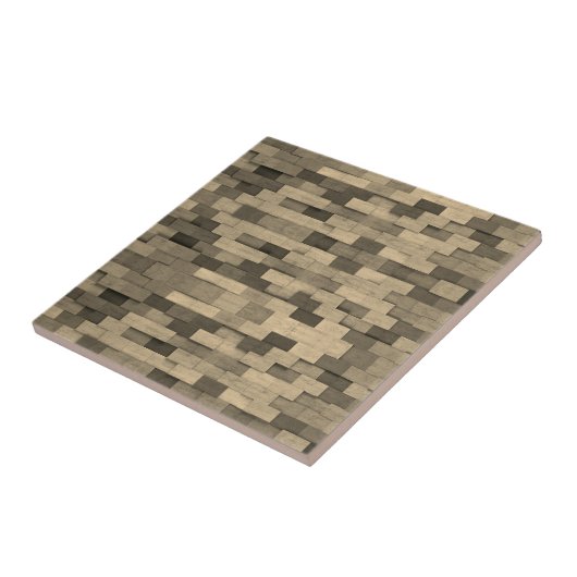 Carreau briques 3D couleur sable (Côté)