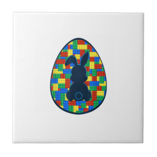 Carreau Briques de construction Lapin de Pâques Garçons Fi