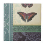 Carreau Brocade à papillon décoratif par Vision Studio<br><div class="desc">Cette brocart décorative de Vision Studio présente des papillons avec des imprimés floraux dans des blocs séparés. L'arrière - plan bronzé du bloc avec les papillons contraste agréablement avec leur couleur foncée. Commandez votre exemplaire maintenant !</div>