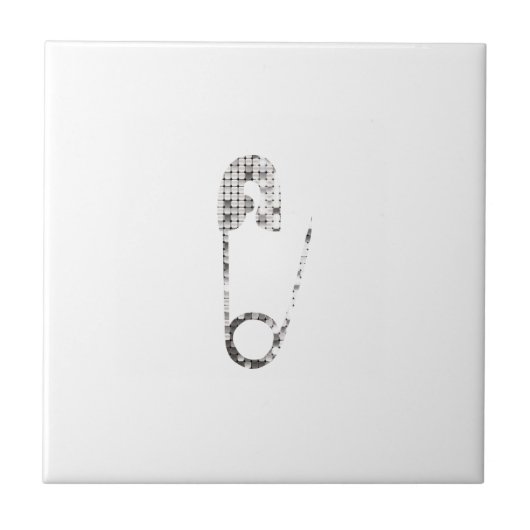 Carreau broches de sécurité argent (Devant)