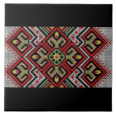 Carreau Broderie de Vyshyvanka Rushnyk d'Ukrainien (Devant)