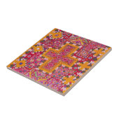 Carreau Broderie indienne colorée Imprimer (Côté)