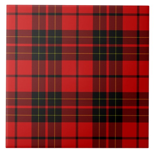 Carreau Brodie tartan rouge noir plaid (Devant)