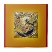 Carreau Bronze de Nouveau d'art de libellule par Sharles (Devant)