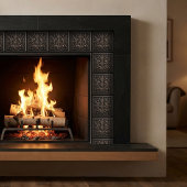 Carreau Bronze Oxydé Renaissance Feuillage Antique