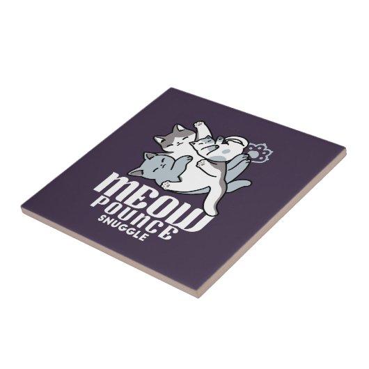 Carreau Brosse à lait - Chats à couchage mignon (Côté)