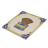 Carreau Brosse à maquillage bleu et or ou salle de bain à (Côté)