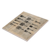 Carreau Brosses à peinture Vintages Paint Brush Newspaper (Côté)