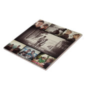 Carreau Brother moderne Meilleurs amis Dark Photo Collage (Côté)