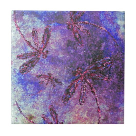 Carreau Brouillard de libellule violet (Devant)
