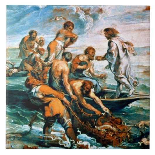 Carreau Brouillon Miraculeux de poissons (Devant)