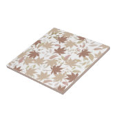 Carreau Brown Automne Floral Feuille Y2K Motif (Côté)