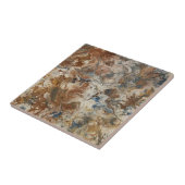 Carreau Brown, bleu et blanc Abstrait (Côté)