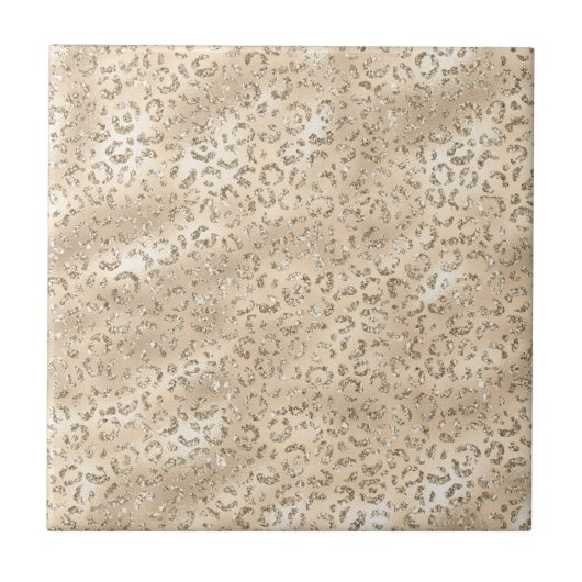 Carreau Brown Cheetah Leopard Skin Imprimer Motif Animal (Devant)