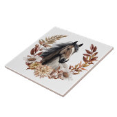 Carreau Brown Grulla Horse Vague d'automne (Côté)