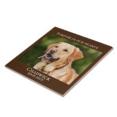 Carreau Brown moderne Ajouter photo Pet Memorial (Côté)