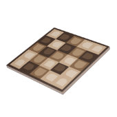 Carreau Brown moderne Boho Arch Motif Aztèque géométrique (Côté)