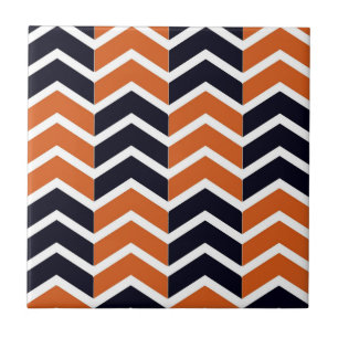 Carreau Brown noir Chevron Zig Zag Motif