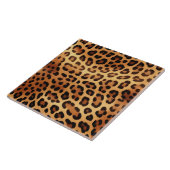 Carreau Brown noir Empreinte de léopard or (Côté)