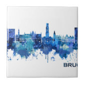 Carreau Bruges Belgique Skyline Blue (Devant)