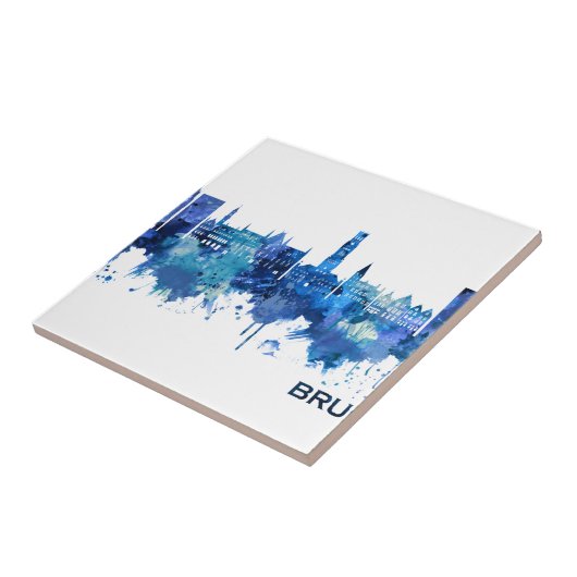 Carreau Bruges Belgique Skyline Blue (Côté)