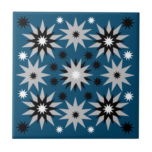 Carreau Brûlures Sun multiformes | Océan bleu | (Devant)