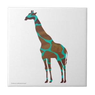 Carreau Brun de girafe et copie turquoise