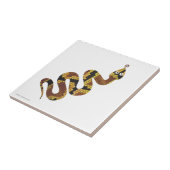 Carreau Brun de serpent et silhouette d'or (Côté)