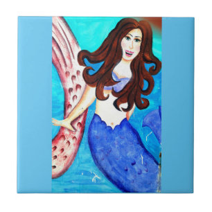 Carreau brunette mermaid