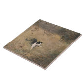 Carreau Bruno Liljefors - Chasse aux oiseaux chats (Côté)