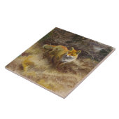 Carreau Bruno Liljefors - Fox et paysage (Côté)