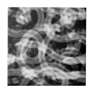 Carreau Brush Stroke noir et blanc