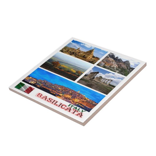 Carreau BSL007 BASILICATA, Mosaïque, Italie, (Côté)