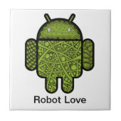 Carreau Bubbles Doodle Character pour le robot Android™ (Devant)