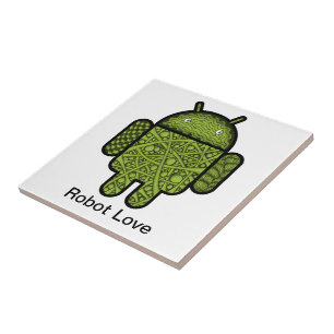 Carreau Bubbles Doodle Character pour le robot Android™