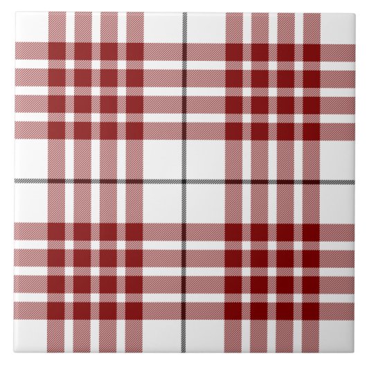Carreau Buchanan tartan rouge blanc plaid (Devant)