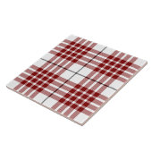 Carreau Buchanan tartan rouge blanc plaid (Côté)