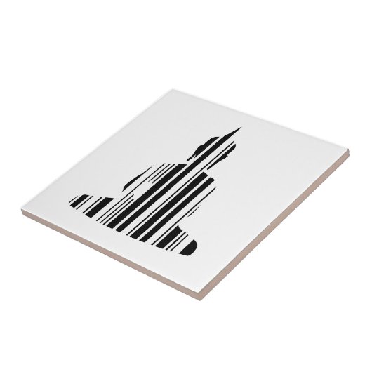 Carreau BUDDHA BAR CODE modèle de code-barres bouddhiste (Côté)