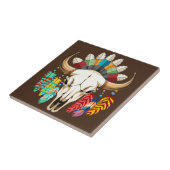 Carreau Buffalo Skull Native American Emblem (Côté)