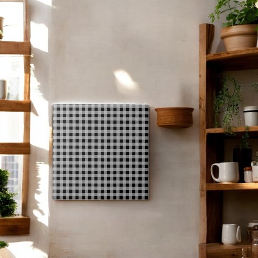 Carreau Buffle gris noir Plaid Holiday