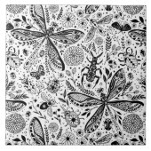 Carreau Bugs de Doodle sur bleu foncé (Devant)