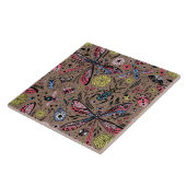 Carreau Bugs de Doodle sur mocha brown (Côté)